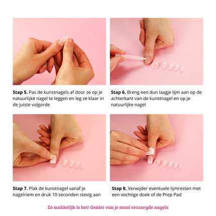 Boozyshop Press On French Nails Ombre Soft Pink