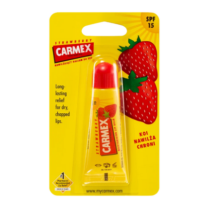 Carmex Moisturizing Lip Balm Tube Strawberry SPF15