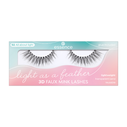 Essence Light as a Feather 3D Feather Faux Mink Lashes 02 All About Light