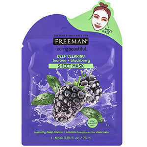 Freeman Sheet Mask Deep Clearing Tea Tree + Blackberry