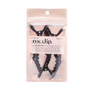 Kitsch Recycled Plastic Crocodile Clip 3pc Black