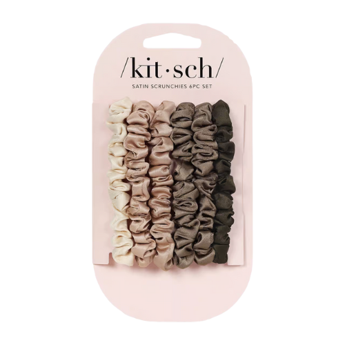 Kitsch Ultra Petite Satin Schrunchies Eucalyptus