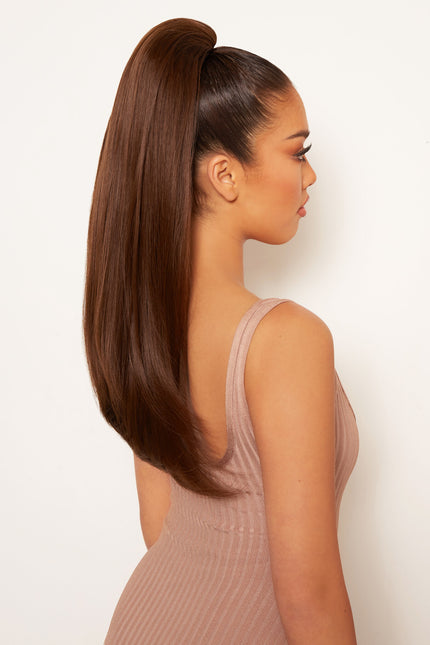 Lullabellz Sleek Full Body 22 Inch Ponytail Chocolate Brown