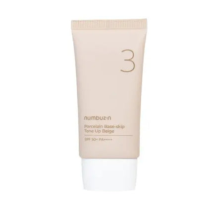 Numbuzin No.3 Porcelain Base-skip Tone Up Beige SPF50+