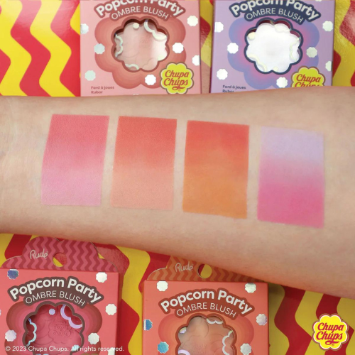 Rude Cosmetics x Chupa Chups Popcorn Party Ombre Blush Champagne Grape