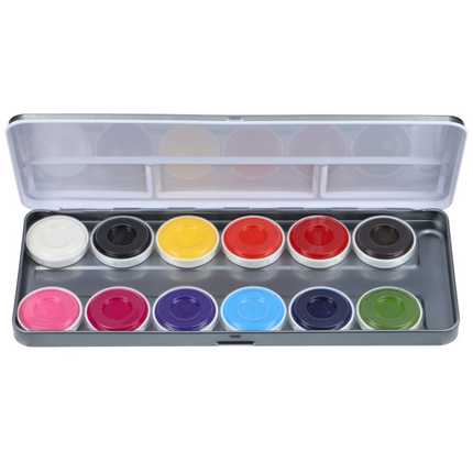 Superstar Aqua Face & Bodypaint 12 Color Palette Sparkling Faces