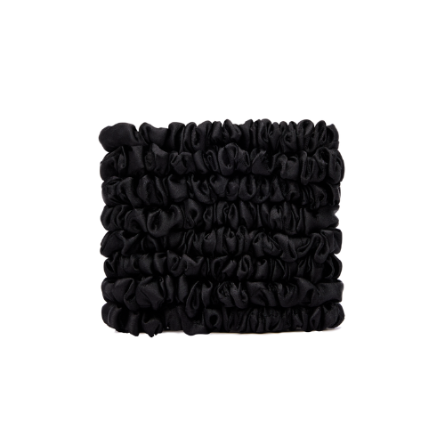 Veganboost Small Satin Scrunchies Black